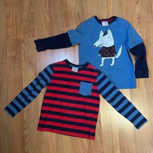 Two Hanna Andersson boys Graphic Long Sleeves shirts size 8